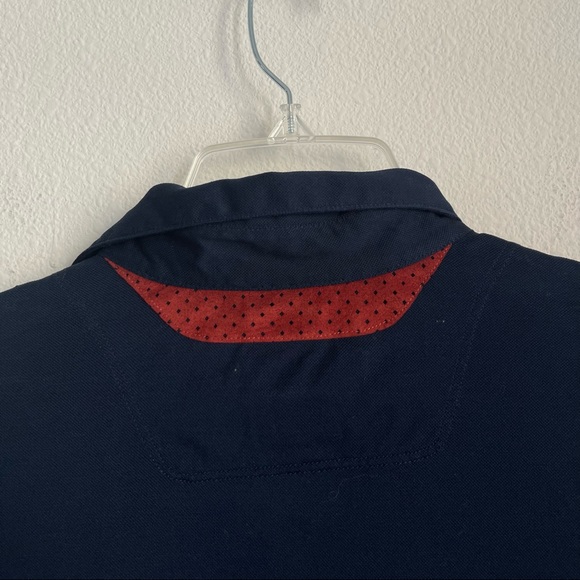 Ferrari Prima Made in Italy Navy Long Sleeve Polo Shirt - Picture 6 of 7